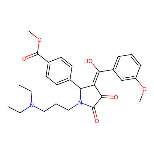 methyl 4-(1-(3-(diethylamino)propyl)-4-hydroxy-3-(3-methoxybenzoyl)-5-oxo-2,5-dihydro-1H-pyrrol-2-yl)benzoate structure