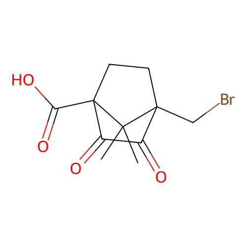 10-Bromo-4-carboxycamphorquinone structure