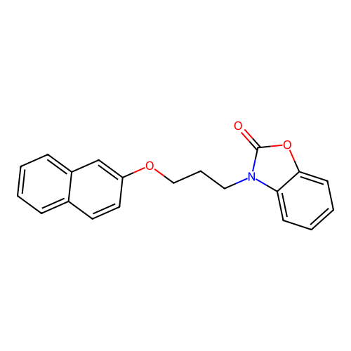 3-[3-(naphthalen-2-yloxy)propyl]-1,3-benzoxazol-2(3H)-one structure