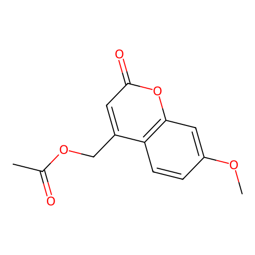 2H-1-Benzopyran-2-one, 4-[(acetyloxy)methyl]-7-methoxy- structure