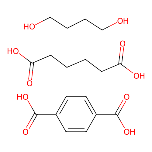 Butane-1,4-diol;hexanedioic acid;terephthalic acid structure