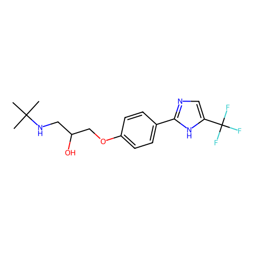 (2-(4-(3-tert-Butylamino-2-hydroxypropoxy)phenyl)-4-trifluoromethyl)imidazole structure