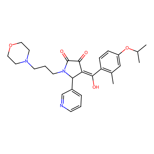 3-Hydroxy-4-(4-isopropoxy-2-methylbenzoyl)-1-(3-morpholinopropyl)-5-(pyridin-3-yl)-1H-pyrrol-2(5H)-one structure