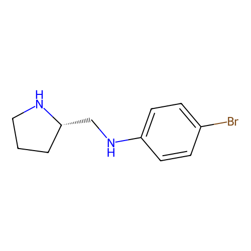 (4-bromophenyl)-(S)-1-pyrrolidin-2-ylmethylamine structure