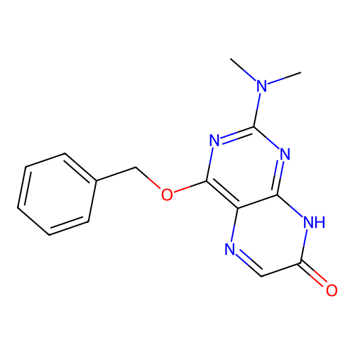 4-(benzyloxy)-2-(dimethylamino)-7(8H)-pteridinone structure