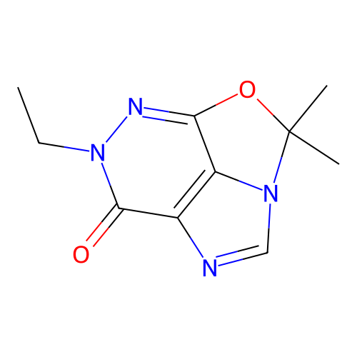 6-Ethyl-3,3-dimethyl-4-oxa-1,2a,5,6-tetraazacyclopenta[cd]inden-7(6H)-one structure
