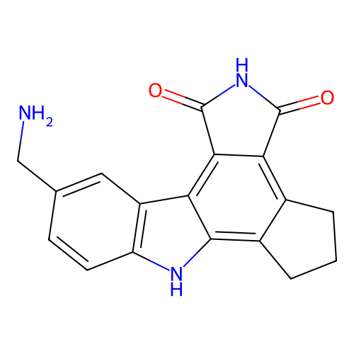1H-Cyclopenta(a)pyrrolo(3,4-C)carbazole-1,3(2H)-dione, 10-(aminomethyl)-4,5,6,7-tetrahydro- structure