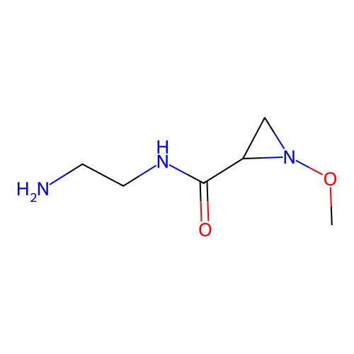 N-Methoxy-aziridine-2-carboxamide, N-(2-aminoethyl) structure