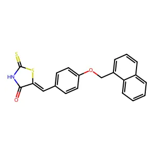 5-[4-(1-Naphthylmethoxy)benzylidene]-2-thioxo-1,3-thiazolidin-4-one structure