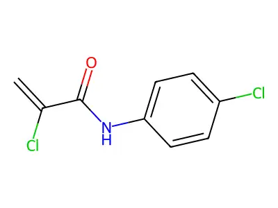 2-chloro-N-(4-chlorophenyl)prop-2-enamide structure