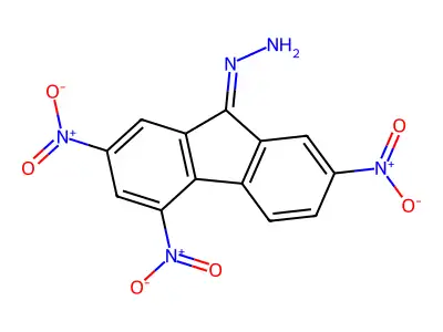 9H-Fluoren-9-one, 2,4,7-trinitro-, hydrazone structure