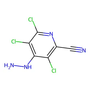 2-Pyridinecarbonitrile, 3,5,6-trichloro-4-hydrazino- structure