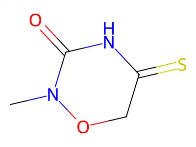 2H-1,2,4-Oxadiazin-3(4H)-one, dihydro-2-methyl-5-thioxo- structure