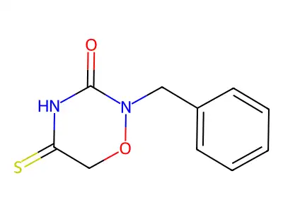 2H-1,2,4-Oxadiazin-3(4H)-one, dihydro-2-(phenylmethyl)-5-thioxo- structure