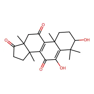 3,6-dihydroxy-4,4,10,13,14-pentamethyl-1,2,3,12,15,16-hexahydrocyclopenta[a]phenanthrene-7,11,17-trione structure
