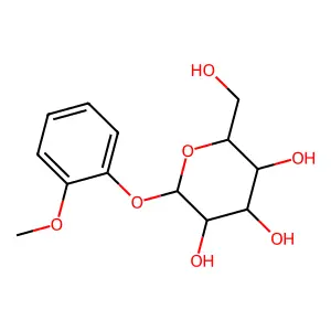 (2R,3S,4S,5R,6S)-2-(hydroxymethyl)-6-(2-methoxyphenoxy)oxane-3,4,5-triol structure