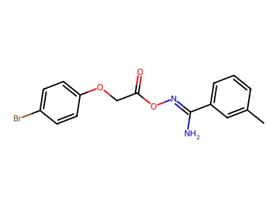 [(Z)-[amino-(3-methylphenyl)methylidene]amino] 2-(4-bromophenoxy)acetate structure
