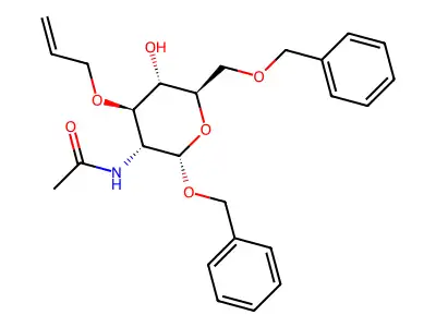 Benzyl 2-Acetamido-3-O-allyl-6-O-benzyl-2-deoxy-alpha-D-glucopyranoside structure