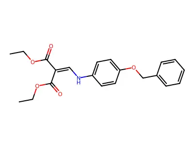 Diethyl 2-[(4-phenylmethoxyanilino)methylidene]propanedioate structure
