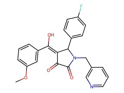 5-(4-fluorophenyl)-3-hydroxy-4-(3-methoxybenzoyl)-1-[(pyridin-3-yl)methyl]-2,5-dihydro-1H-pyrrol-2-one structure