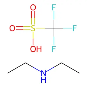 Methanesulfonic acid, 1,1,1-trifluoro-, compd. with N-ethylethanamine (1:1) structure