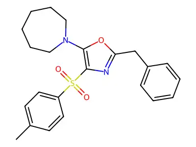 5-(Azepan-1-yl)-2-benzyl-4-tosyloxazole structure