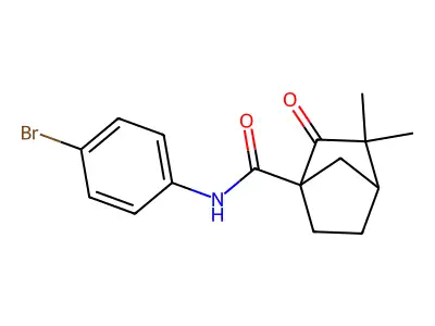 N-(4-bromophenyl)-3,3-dimethyl-2-oxobicyclo[2.2.1]heptane-1-carboxamide structure