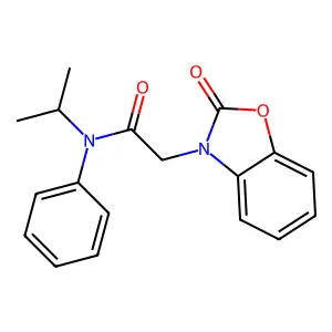 N-Isopropyl-2-(2-oxo-benzooxazol-3-yl)-N-phenyl-acetamide structure