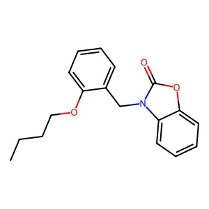 3-(2-butoxybenzyl)-1,3-benzoxazol-2(3H)-one structure
