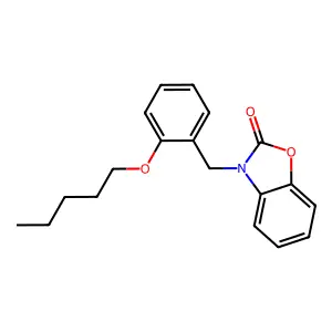 3-[(2-Pentoxyphenyl)methyl]-1,3-benzoxazol-2-one structure