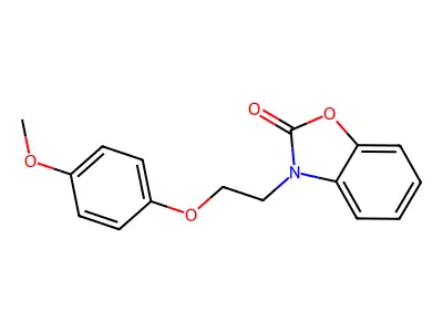 3-[2-(4-methoxyphenoxy)ethyl]-1,3-benzoxazol-2(3H)-one structure