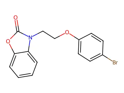 3-[2-(4-Bromophenoxy)ethyl]-1,3-benzoxazol-2-one structure