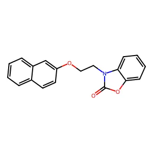 3-(2-(naphthalen-2-yloxy)ethyl)benzo[d]oxazol-2(3H)-one structure