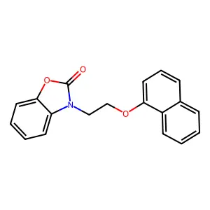 3-(2-(naphthalen-1-yloxy)ethyl)benzo[d]oxazol-2(3H)-one structure