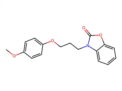 3-[3-(4-Methoxy-phenoxy)-propyl]-3H-benzooxazol-2-one structure