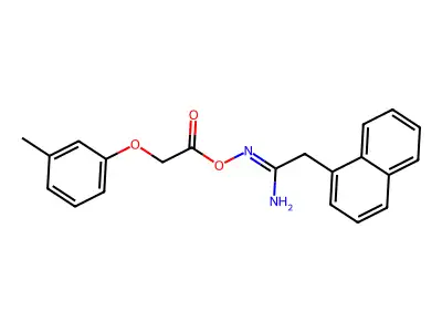 [(Z)-(1-amino-2-naphthalen-1-ylethylidene)amino] 2-(3-methylphenoxy)acetate structure