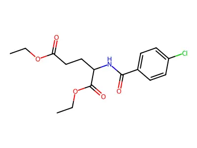 Diethyl 2-[(4-chlorobenzoyl)amino]pentanedioate structure