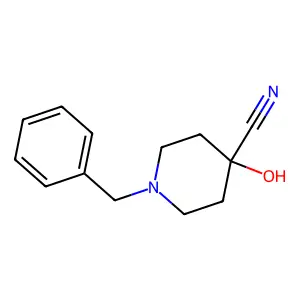 1-Benzyl-4-hydroxypiperidine-4-carbonitrile structure