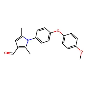 1-[4-(4-methoxyphenoxy)phenyl]-2,5-dimethyl-1H-pyrrole-3-carbaldehyde structure