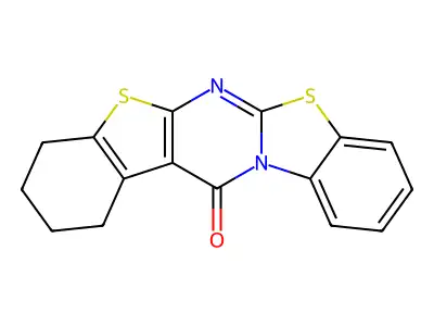 13H-(1)Benzothieno(2',3':4,5)pyrimido(2,1-b)benzothiazol-13-one, 1,2,3,4-tetrahydro- structure