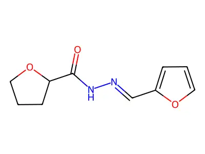 N-(furan-2-ylmethylideneamino)oxolane-2-carboxamide structure