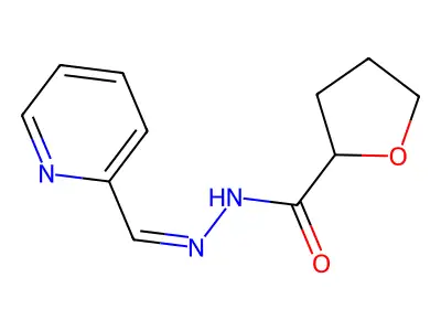 N-(pyridin-2-ylmethylideneamino)oxolane-2-carboxamide structure