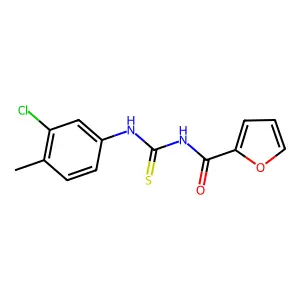 N-[(3-chloro-4-methylphenyl)carbamothioyl]furan-2-carboxamide structure