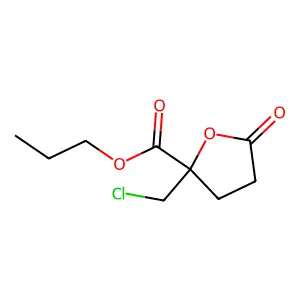 Propyl 2-(chloromethyl)-5-oxooxolane-2-carboxylate structure