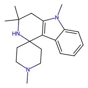4-Spiro-(N-methylpiperidyl)-2,2,9-trimethyl-1,2,3,4-tetrahydro-gamma-carboline structure