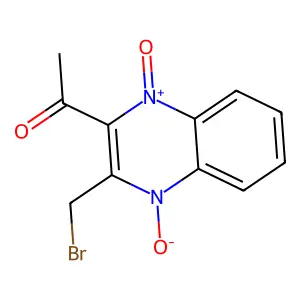 Ethanone, 1-[3-(bromomethyl)-1,4-dioxido-2-quinoxalinyl]- structure
