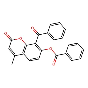 8-Benzoyl-4-methyl-2-oxo-2H-1-benzopyran-7-yl benzoate structure