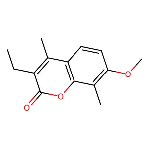 3-Ethyl-7-methoxy-4,8-dimethylchromen-2-one structure