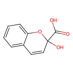 2-羟基色烯-2-甲酸 structure
