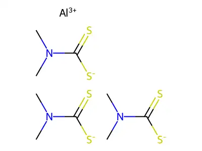 Aluminum, tris(dimethyldithiocarbamato)- structure